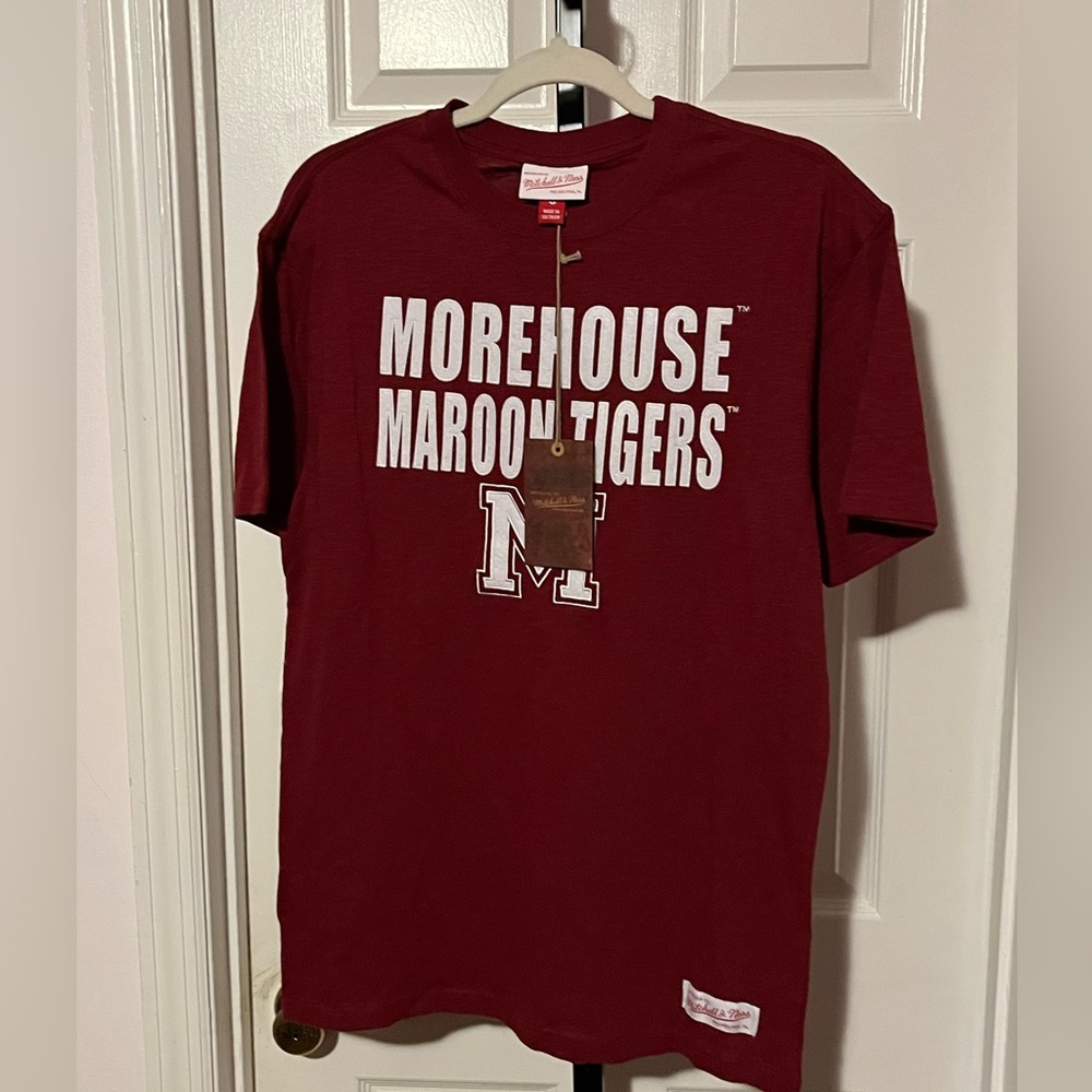 NWT Mitchell & Ness Morehouse College HBCU short sleeve Tee